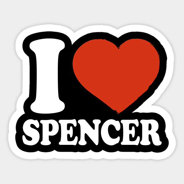 I Love Spencer Sticker by Saulene